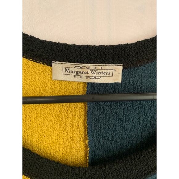 Margaret Winters Multicolor Gold/Red/Blue/Black Large Pocket Oversize Tunic - Picture 3 of 6